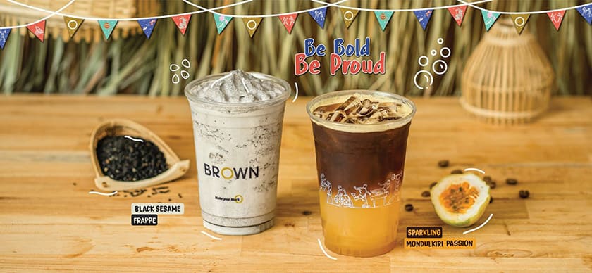 カンボジアプノンペンのブラウンコーヒーの宣伝画像
