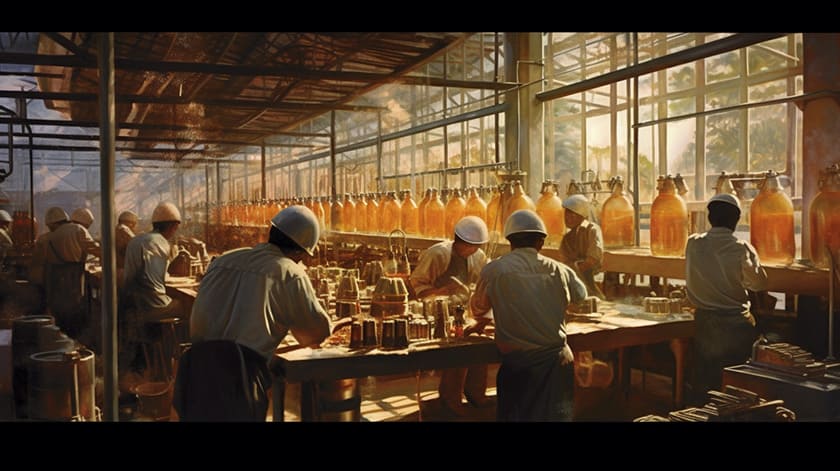 カンボジアのビール工場-2